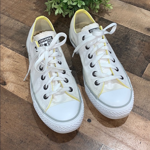 yellow women's converse shoes